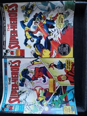Buy The Super-heroes 32 & 33 Gb Black And White X Men Giant Man The Cat Multipack • 3£