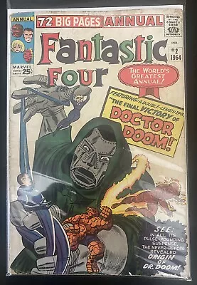 Buy Fantastic Four Annual #2 Origin Of Doctor Doom! Marvel 1964 GD+ • 201.07£
