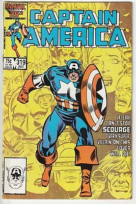 Buy CAPTAIN AMERICA #319 CLASSIC SCOURGE STORY OVERKILL 1986 Marvel 25th Anniversary • 4.54£