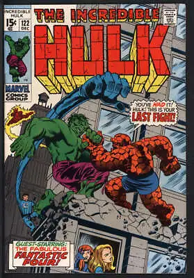 Buy Incredible Hulk #122 7.0 // Hulk Vs. Fantastic Four Marvel Comics 1969 • 92.24£