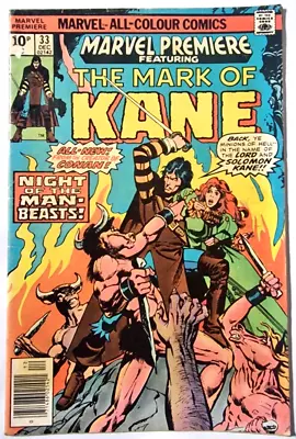 Buy Marvel Premiere The Mark Of Kane 33 Marvel 1976 1st Colour App Solomon Kane • 8.50£