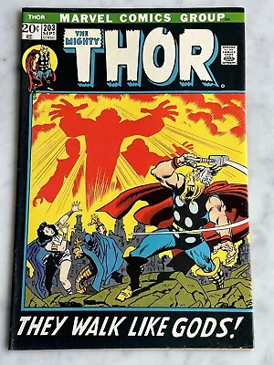 Buy Thor #203 1st Young Gods F/VF 7.0 - Buy 3 For FREE Shipping! (Marvel, 1972) • 7.51£