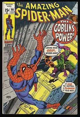 Buy Amazing Spider-Man #98 FN 6.0 Drug Issue! Green Goblin! No CCA! Marvel 1971 • 62.46£