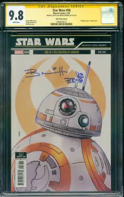 Buy Star Wars 58 CGC SS 9.8 Brian Herring Sketch Remark BB-8 Reis Variant 2/19 • 237.17£