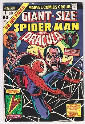 Buy Giant Size Spider Man And Dracula 1 From 1974  Nice Bronze Age Marvel Comic • 25£