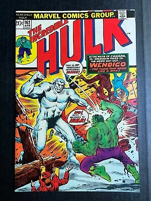 Buy THE INCREDIBLE HULK #162 April 1973 Marvel Unread FIRST APPEARANCE WENDIGO  • 152.80£