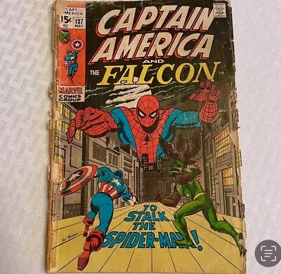 Buy 1971 Captain America And The Falcon #137- To Stalk The Spider Man Bronze Age • 25.42£