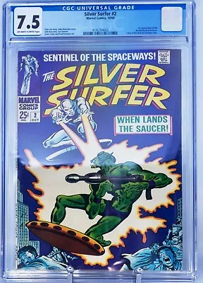 Buy 1968 Silver Surfer #2 Gradate CGC 7.5 Marvel Comics USA • 304.58£