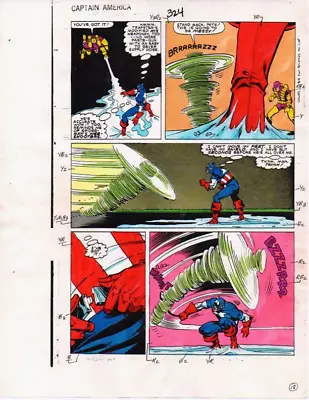 Buy Original 1986 Captain America 324 Page 18 Marvel Comics Color Guide Art: 1980's • 46.92£