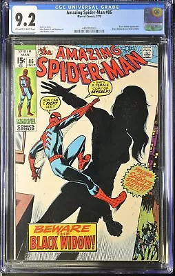 Buy Amazing Spider-Man #86 CGC NM- 9.2 Origin Of Black Widow! Romita Cover! • 592.17£