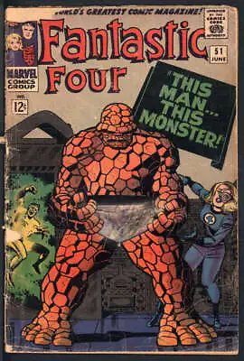 Buy Fantastic Four #51 1.0 // Classic Stan Lee Story Marvel Comics 1966 • 35.58£