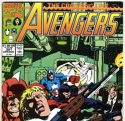Buy The AVENGERS #321 With Captain America & Vision From Aug 1990 In VG/F Con. DM • 5.53£