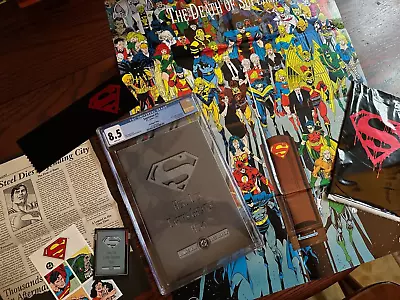 Buy CGC 8.5 Superman #75 Death Of Superman Poly-bagged Memorial W/bonus 1st Printing • 55.56£