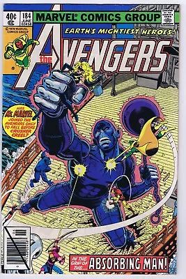 Buy  Avengers #184 VFNM Early Direct Market Edition 1979 Marvel Comics Bronze • 44.95£