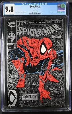 Buy Spider-man #1 Cgc 9.8 Todd Mcfarlane Silver Edition White Pages 5012 • 59.96£