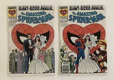 Buy The Amazing Spider-man Annual # 21 ~ Both Covers ~1987 Marvel ~ The Wedding ~nm! • 95.14£