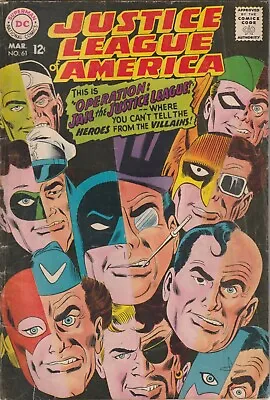 Buy JLA #61 (1968) “Operation: Jail The Justice League” Mike Sekowsky (double) Cover • 49£