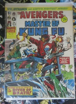 Buy Avengers #67, 68 VF To FN Marvel UK 1974 Shang-Chi • 9.95£
