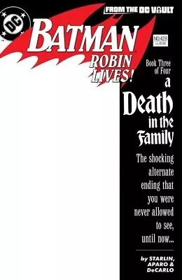 Buy Batman #428 Robin Lives Blank Variant Cover B • 4.79£