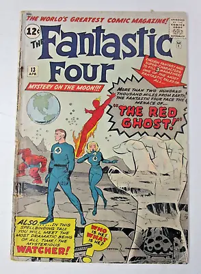 Buy Fantastic Four #13 1963 [G/VG] 1st App Watcher, Red Ghost, Super Apes Silver Age • 313.22£