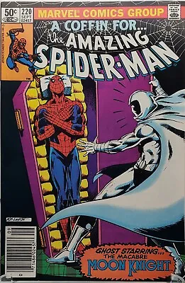 Buy Amazing Spider-man # 220 (1981) Moon Knight Appearance Nm • 216.10£
