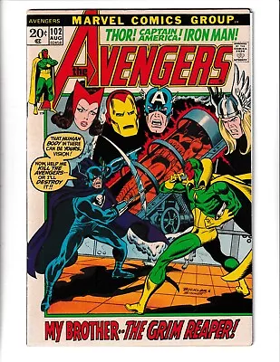 Buy Avengers 102 Fn/vf Marvel Comics Book Iron Man Captain America Roy Thomas (1972) • 37.71£