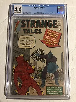 Buy Strange Tales 111 Cgc 4.0 2nd Appearance Doctor Strange 1st Baron Mordo Ow/W • 319.81£