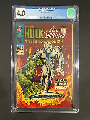 Buy Tales To Astonish #93 CGC 4.0 Silver Surfer Hulk 1967 • 257.26£