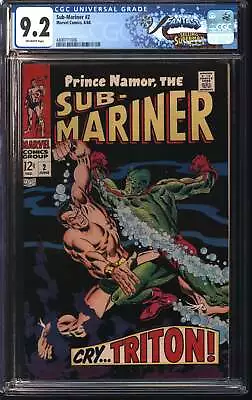 Buy Marvel Sub-Mariner 2 6/68 FANTAST CGC 9.2 Off White Pages • 167.10£