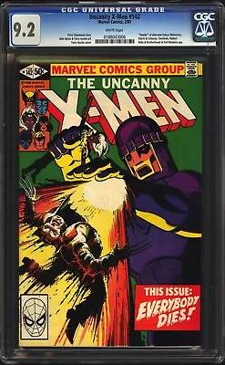 Buy Uncanny X-men #142 CGC 9.2 NM-  Days Of Future Past  Part 2 Marvel Comics 1981 • 103.14£