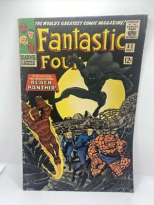 Buy Fantastic Four #52 (Marvel, July 1966) First Black Panther Ungraded Good • 339.17£