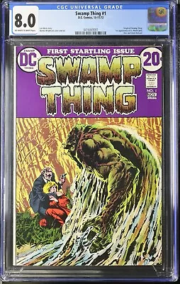 Buy Swamp Thing #1 DC 1972 Origin CGC 8.0 Free Shipping • 217.42£