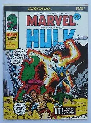 Buy Mighty World Of Marvel #168 - Hulk Marvel UK Comic 20 December 1975 F/VF 7.0 • 7.25£