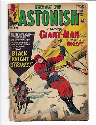 Buy Tales To Astonish 52 - G+ 2.5 - 1st Appearance Of Black Knight - Wasp (1964) • 55.97£