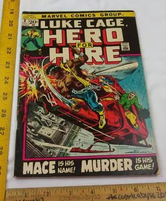 Buy Luke Cage Hero For Hire #3 Comic Book VG+ 1970s 1st Gideon Mace KEY • 10.25£