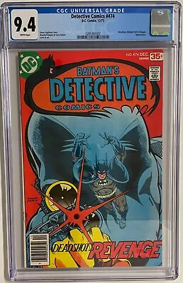 Buy Detective Comics #474 CGC 9.4 White Pages First Modern Deadshot NM BATMAN DC • 149.51£