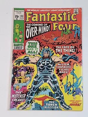 Buy Fantastic Four 113 1st App Of The Eternal Over-Mind Early Bronze Age 1971 • 24.12£