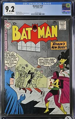 Buy BATMAN #137 1961 CGC 9.2 10 Cent DC - Robin App. - Mr. Marvel Sheldon Moldoff • 763.51£