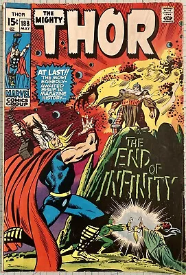 Buy Thor #188 FN/VF Origin Of Infinity John Buscema Cover 1971 Marvel Comics • 22.13£