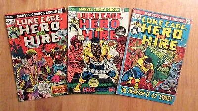 Buy Lot Of *3* Early LUKE CAGE, HERO FOR HIRE: #4, 15, 16 (VG) *Bright & Colorful!* • 17.76£