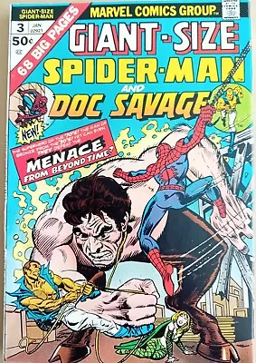 Buy Giant-Size Spider-Man 3 - FN (6.0) - Marvel 1975 - 50 Cents Giant - Doc Savage • 13.99£