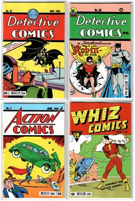 Buy Detective Comics #27 & #38 Action Comics #1 & Whiz Comics #2 Facsimile SET 2022 • 27.80£