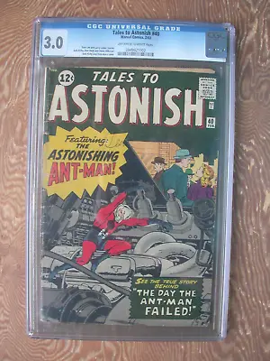 Buy Tales To Astonish  #40  CGC 3.0   Kirby Cover/art  Ant-Man  1963 • 197.65£
