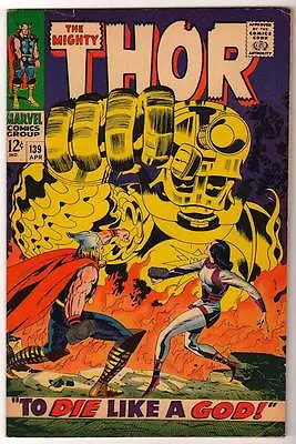 Buy Marvel Comics FN/VFN- 7.0 THOR  #139 1967 AVENGERS  HIGH GRADE To Die Like Gods • 32.99£