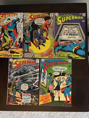 Buy Superman #205,211,213,216,218  - 5 HIGH GRADE SILVER AGE - Nice Value! • 87.58£