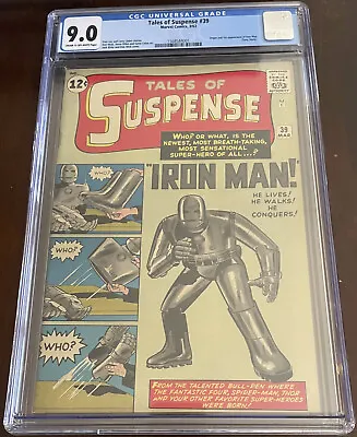 Buy Tales Of Suspense #39 CGC 9.0 VF/NM Unrestored Marvel 1st Iron Man Tony Stark • 78,992.05£