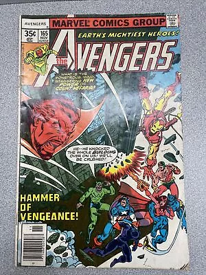 Buy Vtg 1977 The Avengers #165 Marvel Comic Book Bronze Age • 9.81£