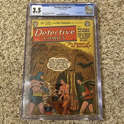 Buy Detective Comics #205 CGC 3.5 1954 - Batman Origin Of The Batcave - Golden Age • 347.08£