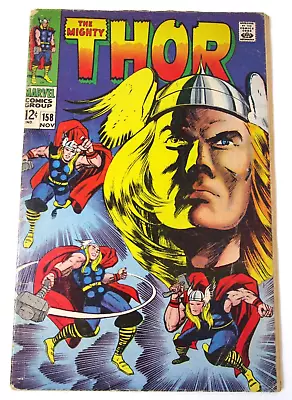 Buy Thor #158 1968 [GD] Origin Donald Blake / Thor Retorld Low Grade Silver Age • 14.38£