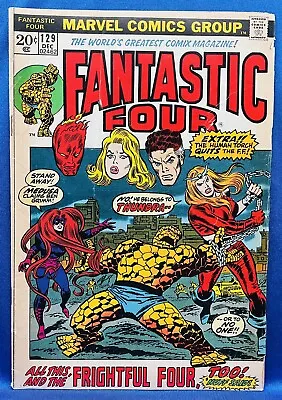 Buy Fantastic Four #129 (1972) 1st Appearance Of Thundra - Bronze Age - VG+ • 28.11£